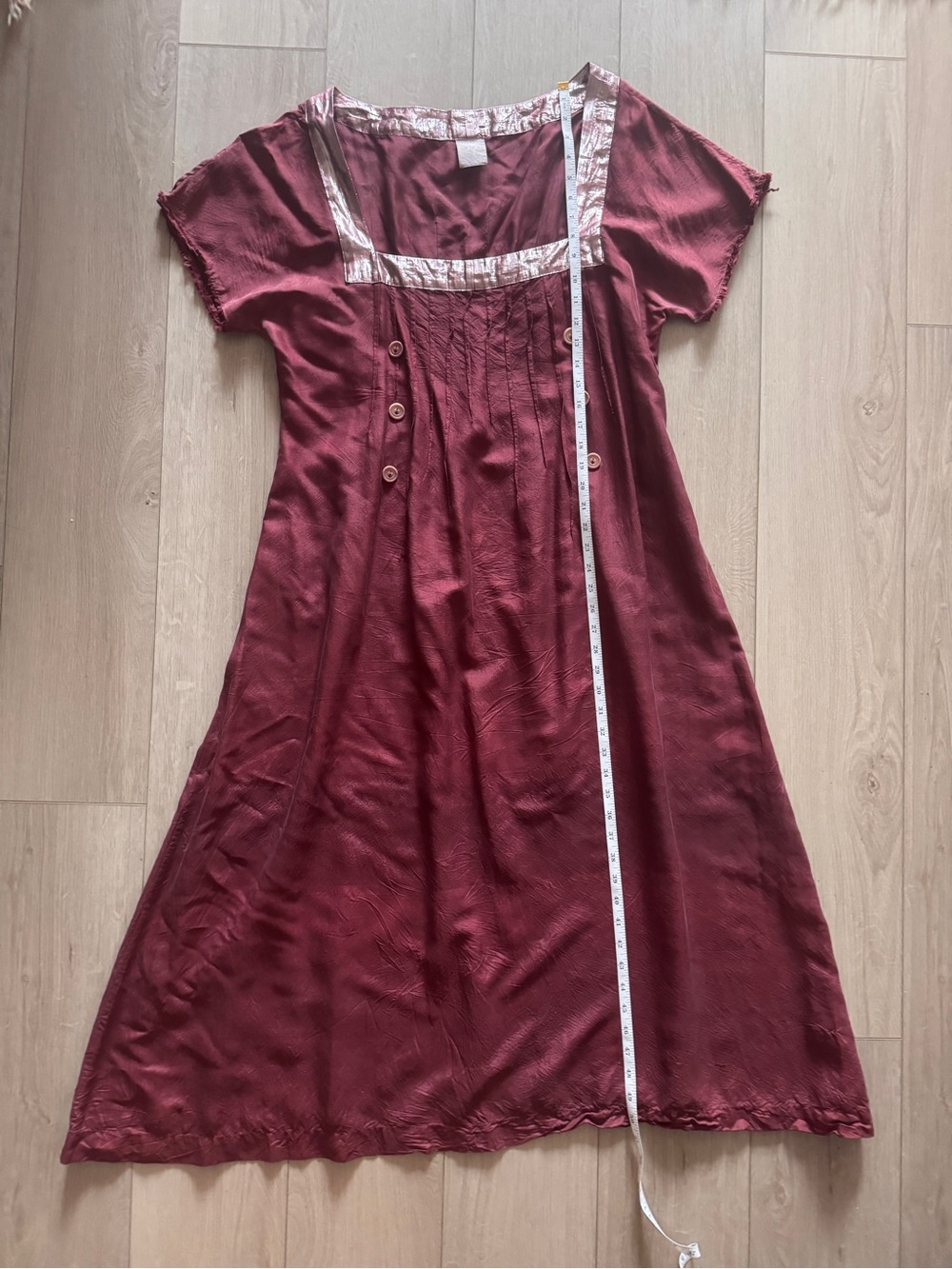 J. Morgan Puett, 90’s RETRO, A Line, Washable Silk Maxi Dress - Picture 3 of 16